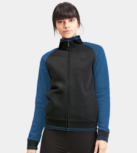 Tailormade Women's zipper raglan jacket double tipping