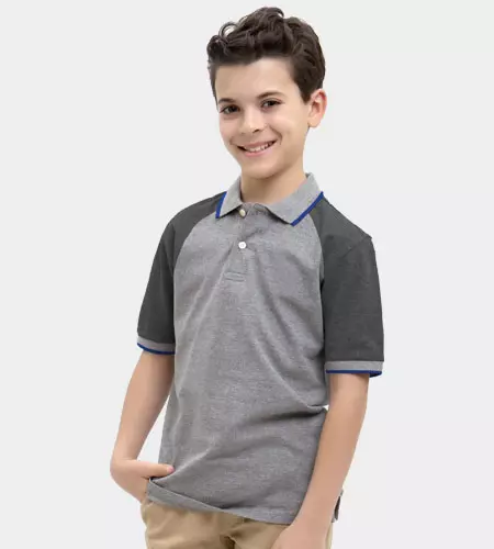 Boy's Raglan Polo Single Tip