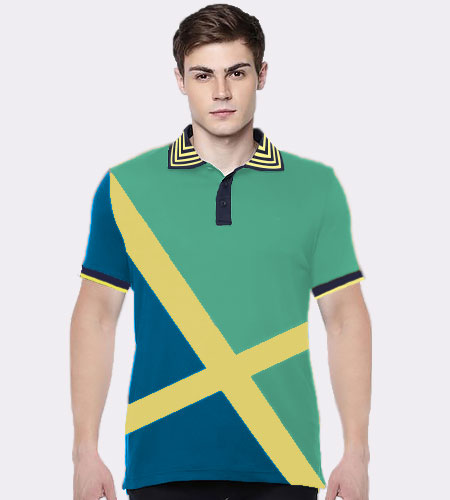 Tailormade Plus Cut & Sew Jacquard Collar Polo Shirt with Tip