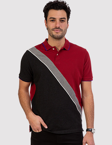 Tailormade Slash Cut and Sew Polo Shirt with Tip