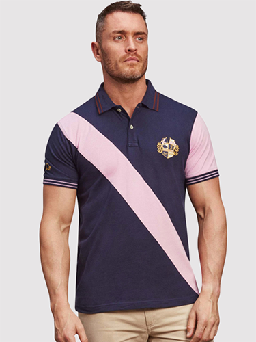 Tailormade Slash Panel Cut and Sew Double Tipping Polo Shirt