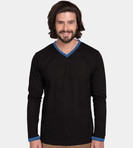 V-Neck Full Sleeves T-Shirt