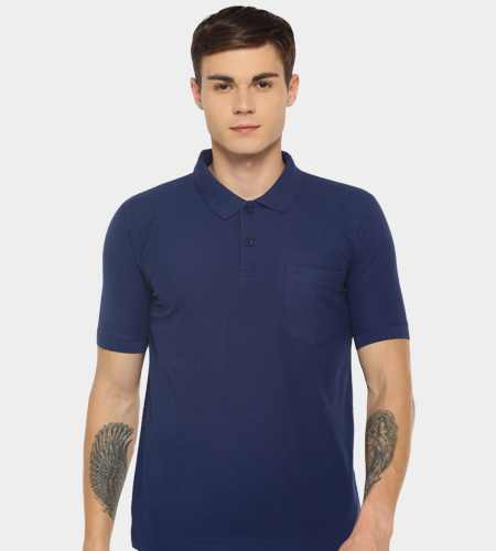 custom Jersey polo with pocket